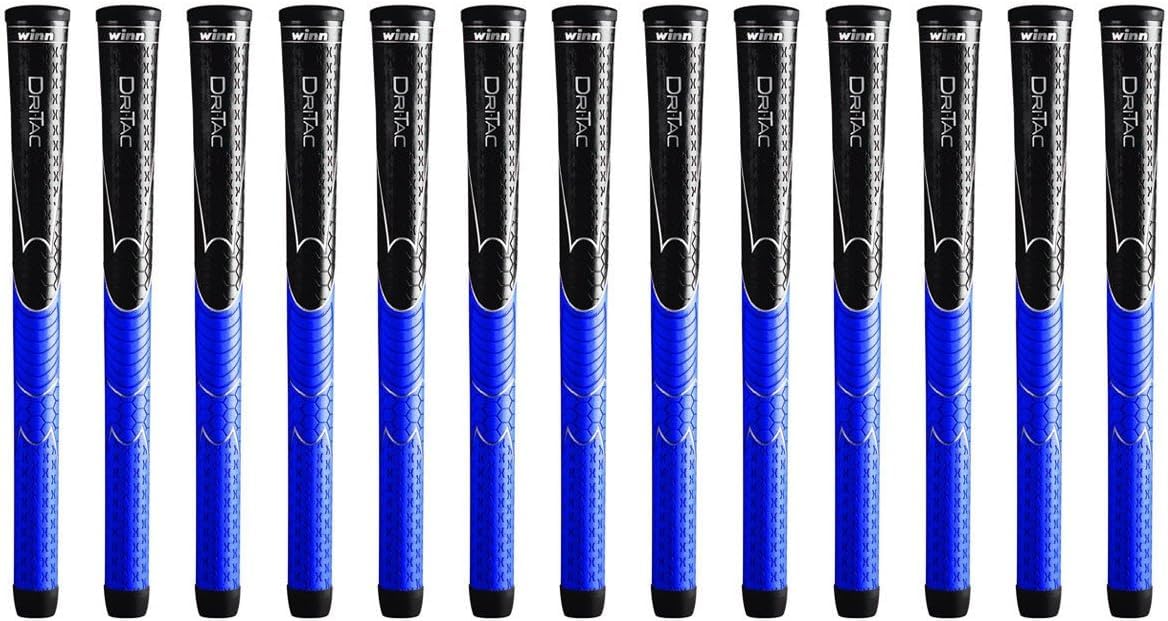 Winn Dri-Tac midsize 13-piece set in black-blue grips for consistent playability