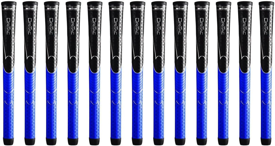 Winn Dri-Tac midsize 13-piece set in black-blue grips for consistent playability