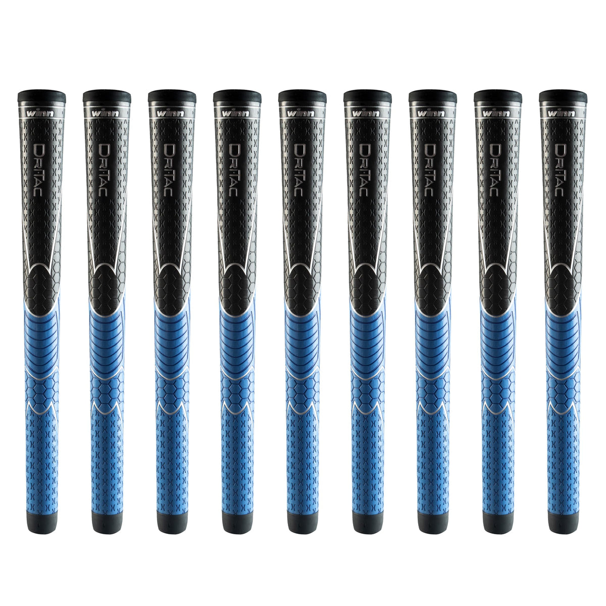 Winn Dri-Tac midsize black-blue grip bundle for weather-ready control