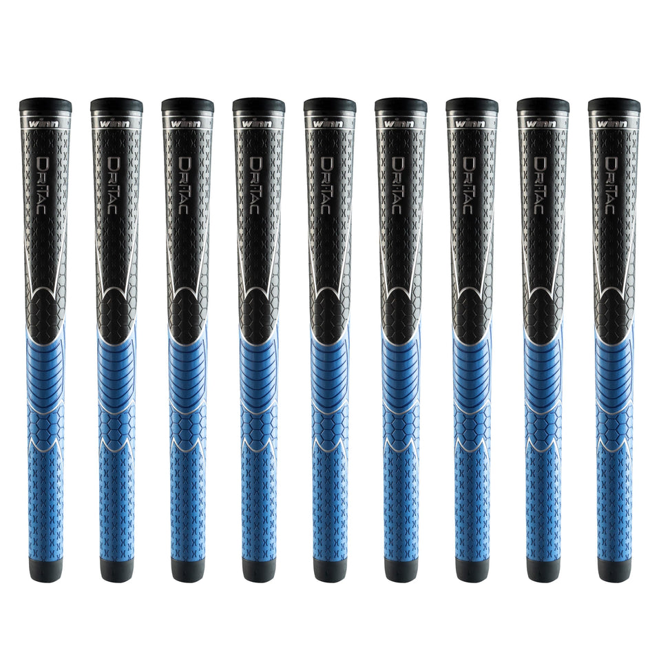 Winn Dri-Tac midsize black-blue grip bundle for weather-ready control