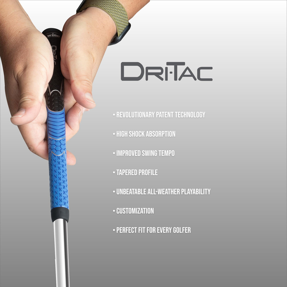 Golf bag ready with Winn Dri-Tac 9 grips for course swaps