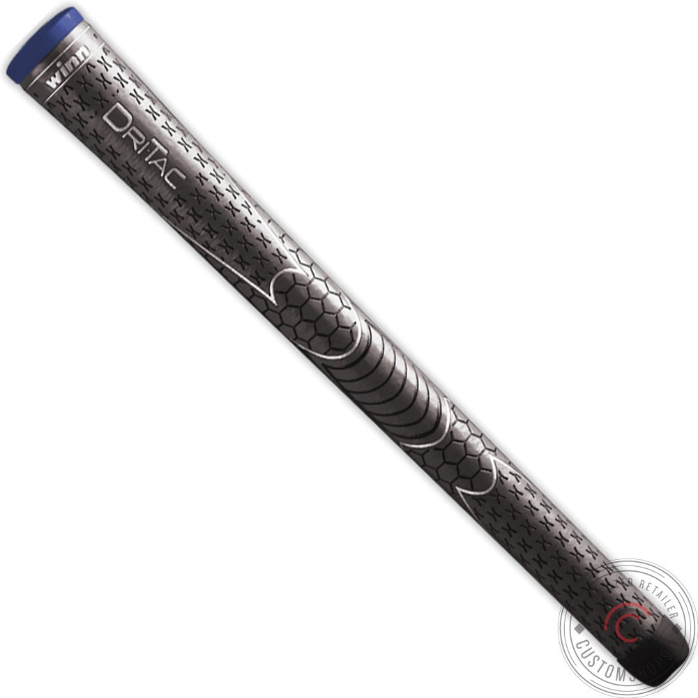 Winn Dri-Tac midsize gray grip nine-pack view highlighting cushioned comfort.