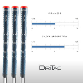 Grips stacked together demonstrating easy replacement during setup.