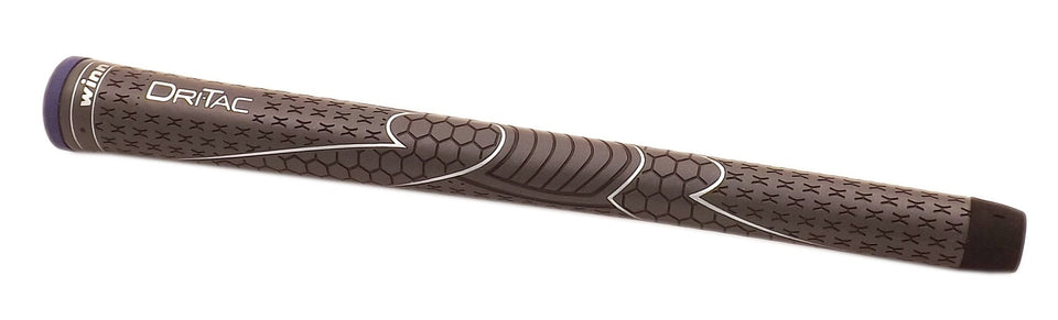 Winn Dri-Tac midsize golf grip bundle offers tacky, non-slip grip for all-weather play.