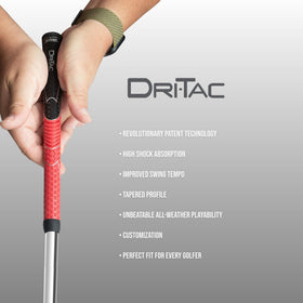 Multiple size options on Winn Dri-Tac grips: standard, midsize, oversize, undersize