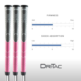 Winn Dri-Tac grips available in standard, midsize, undersize, and oversize.