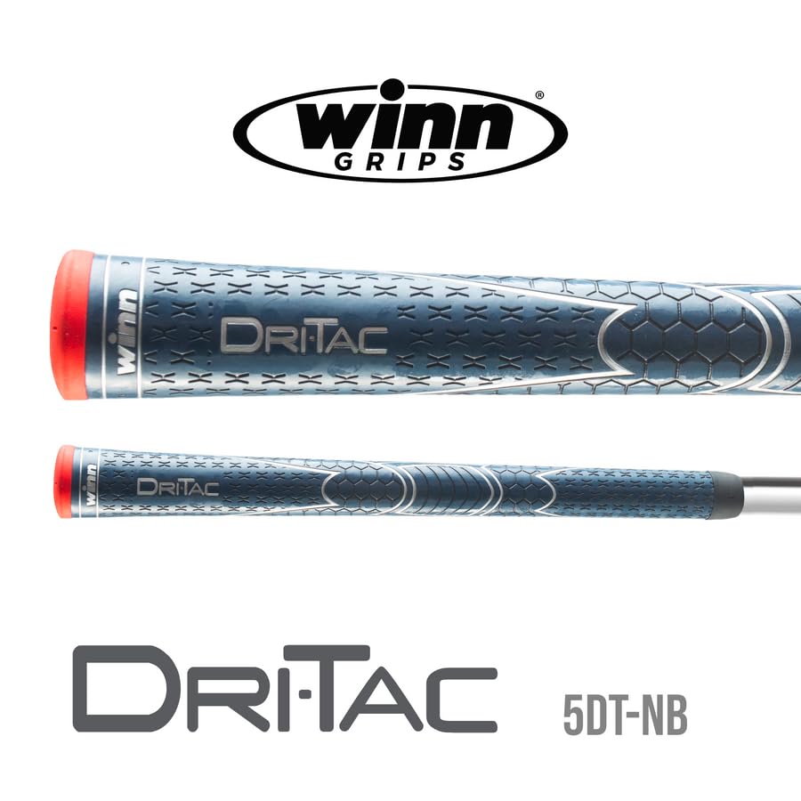 Winn Dri-Tac navy blue round-profile grips for stable swings.