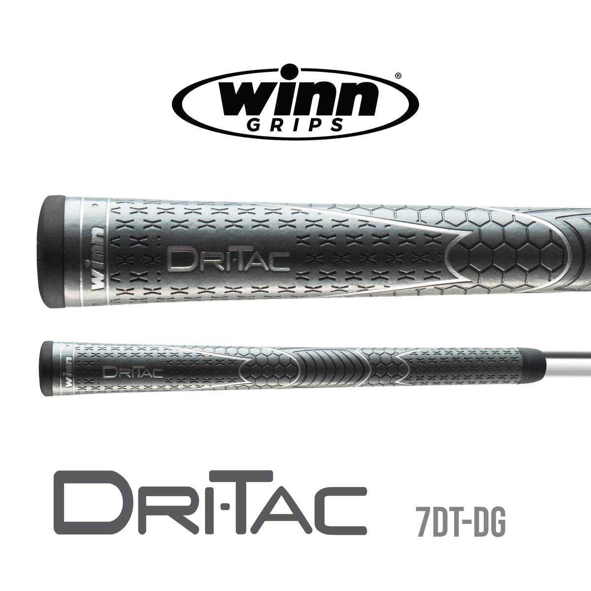 Winn Dri-Tac oversize grip texture close-up highlights non-slip feel