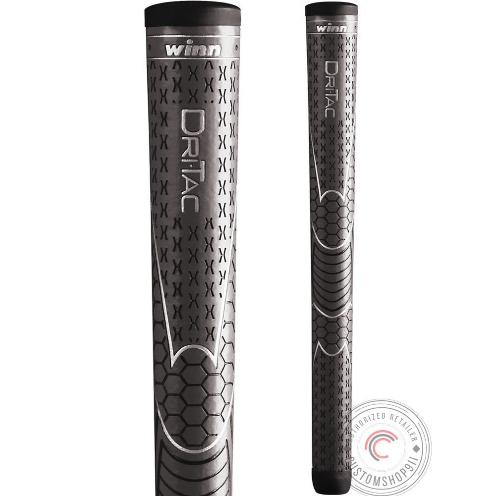 Winn Dri-Tac Oversize grip-closeup-texture: cushioned feel and improved hand traction