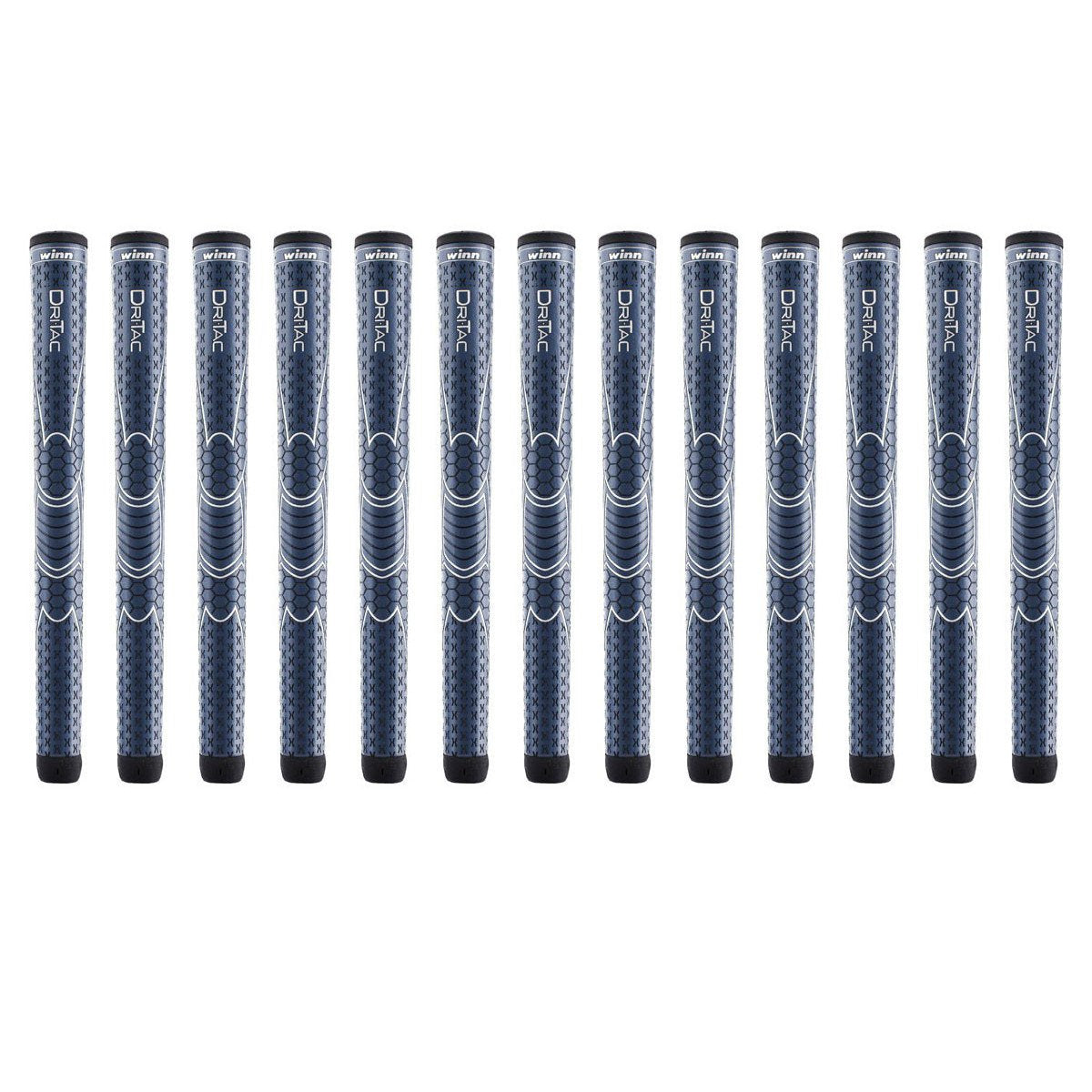 Winn Dri-Tac oversize navy 13-grips bundle showcasing non-slip, all-weather performance.