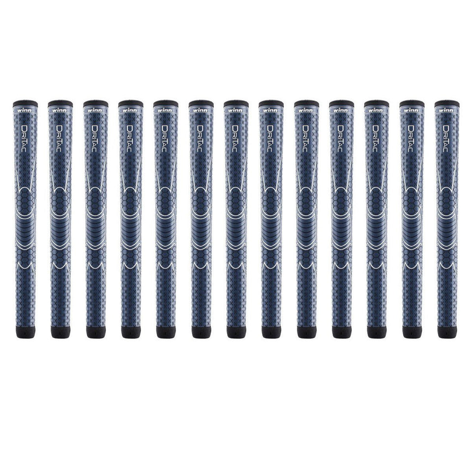 Winn Dri-Tac oversize navy 13-grips bundle showcasing non-slip, all-weather performance.