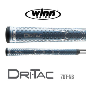 Winn Dri-Tac oversize navy blue grips enhancing comfort and grip security.