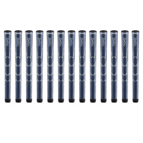 Winn Dri-Tac navy grip closeup highlighting cushioned feel and dry tack.
