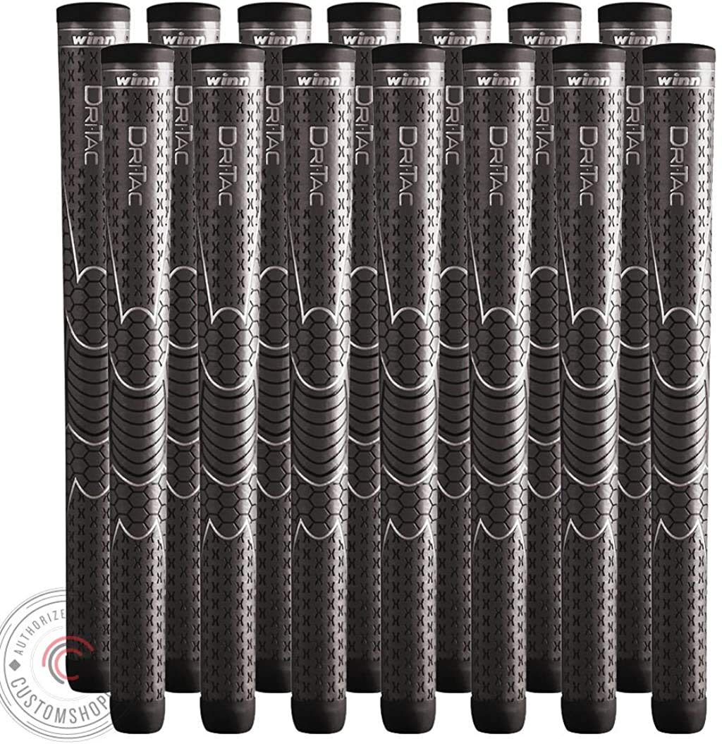 Winn Dri-Tac Oversize golf grip with plus 1/8 inch profile offers all-weather tack and comfort.