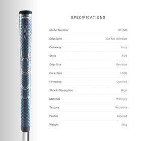 Winn Dri-Tac soft cushioning grips highlighting a plush, cushioned feel.