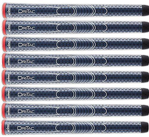 Winn Dri-Tac Standard golf grips pack offering all-weather non-slip hold and cushioned comfort.