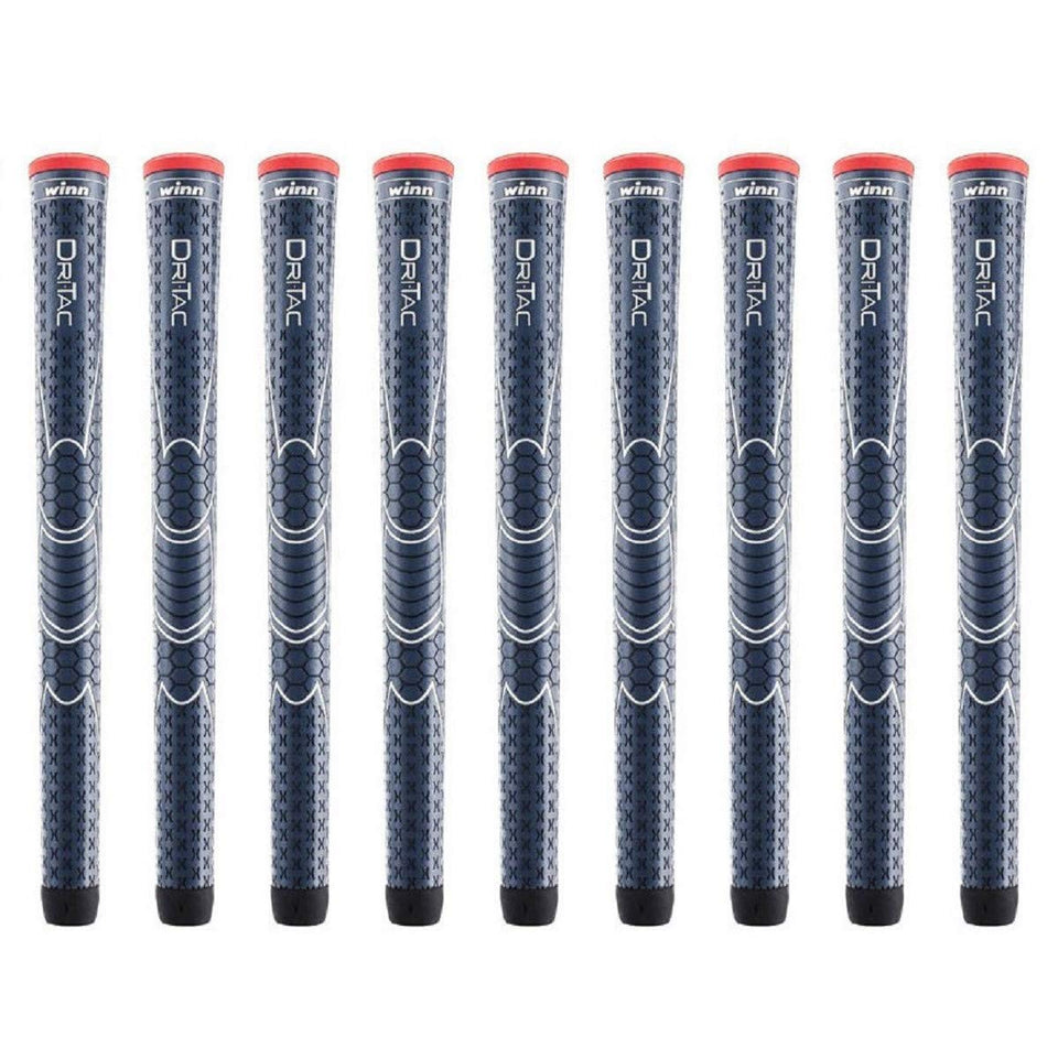 Winn Dri-Tac Standard Navy bundle front view with tacky, non-slip grip surface for all-weather play.