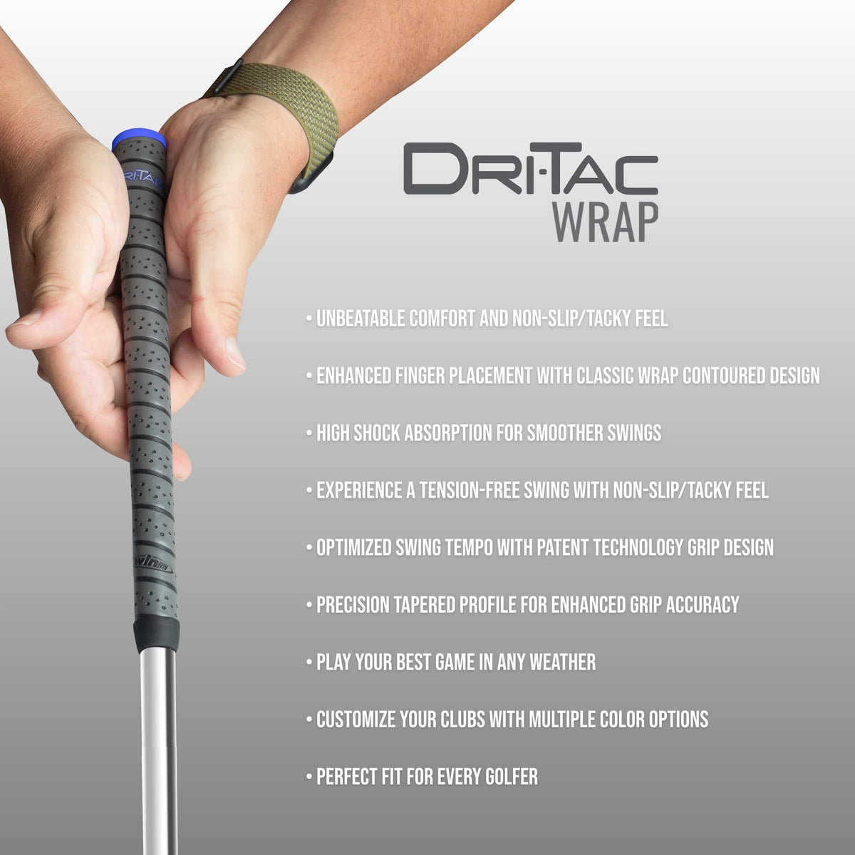 Winn Dri-Tac Wrap 13-piece golf grip bundle laid out for consistent club feel
