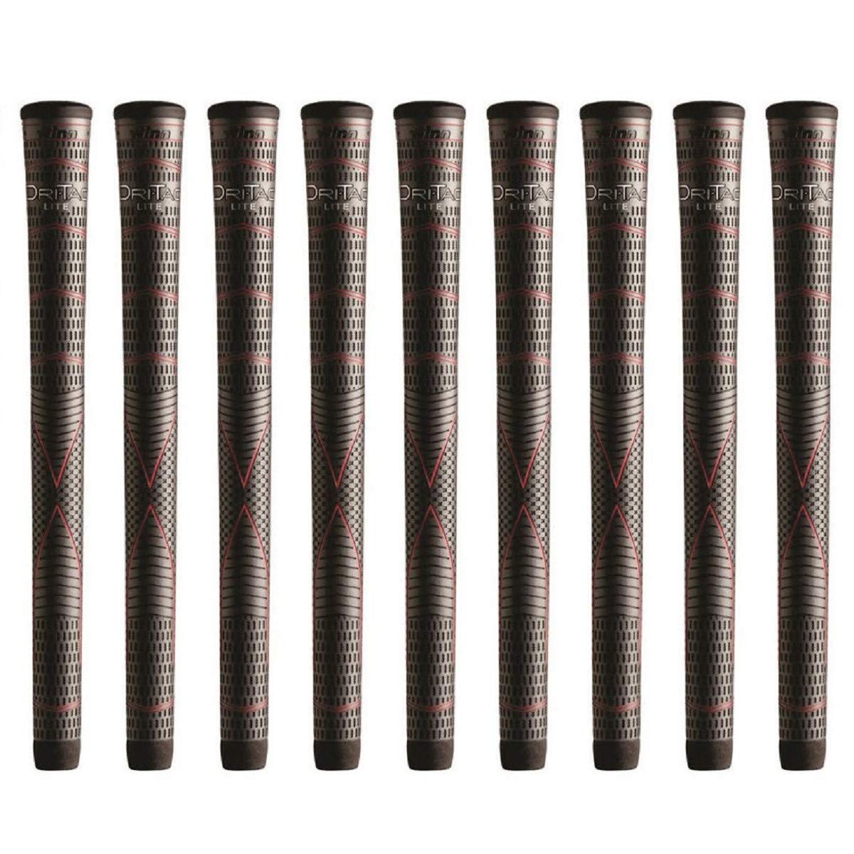 Winn Dri-Tac Lite standard dark gray 9-pack grips ready for installation and play