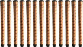 Winn DriTac Wrap copper grip close-up showing non-slip surface for all-weather play.