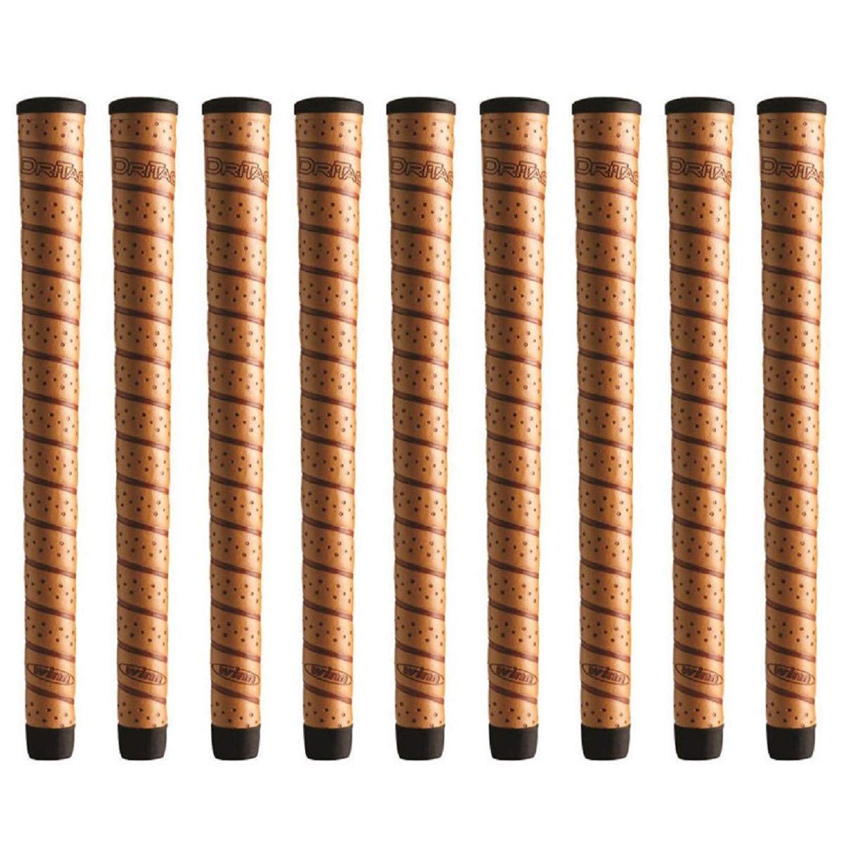 Winn Dri-Tac wrap midsize copper grip close-up, contoured design for a secure, all-weather grip.