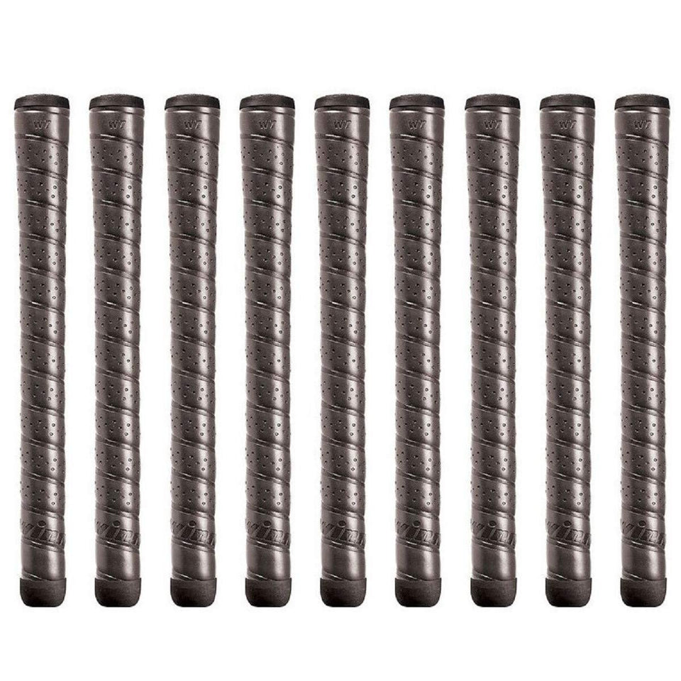 Winn Excel Oversize Grip Black front view for confident grip in damp conditions