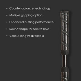Winn Excel Putter Grip black grey shade aiding alignment