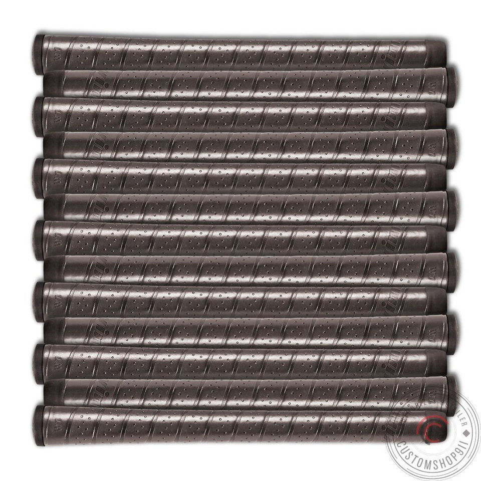 Winn EXCEL WRAP oversize black grip close-up offering cushioned comfort for steady swings.
