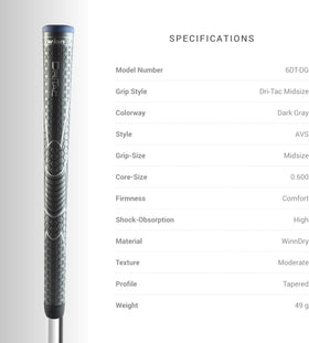 Winn DriTac midsize grip non-slip surface for confident grip