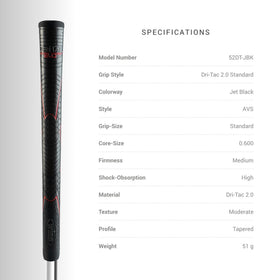 Winn Grips packaging shows 9-piece bundle and Jet Black Red color