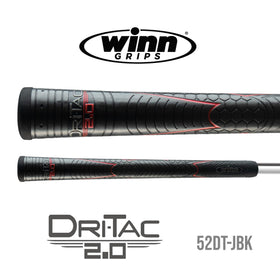 Close-up texture of Winn Grips 52DT-JBK Dri-Tac 2.0 showing tacky feel and grip stability.