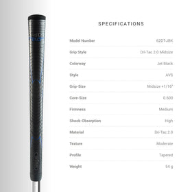 Winn Grips 62DT-JBK Dri-Tac 2.0 bundle overview shows upgraded materials and design.