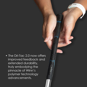 Winn Grips 62DT-JBK Dri-Tac 2.0 colorway and grip features for clubs
