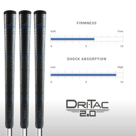 Winn Grips 62DT-JBK Dri-Tac 2.0 texture closeup shows moisture-control pattern.