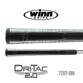 Winn Grips 72DT-JBK Dri-Tac 2.0 oversize black-gray finish for clean look.