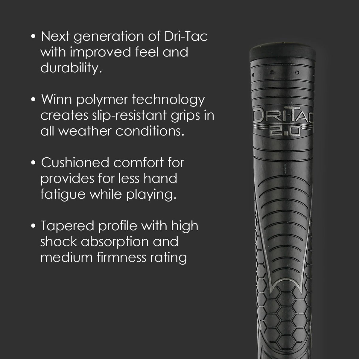 Winn Grips 72DT-JBK Dri-Tac 2.0 oversize bundle in box shows nine grips.