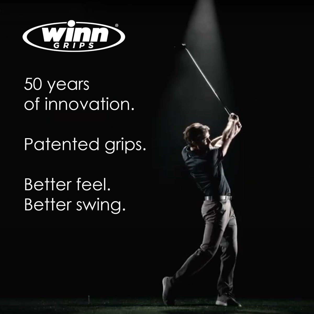 Winn Grips 72DT-JBK Dri-Tac 2.0 oversize engraving detail highlights brand.