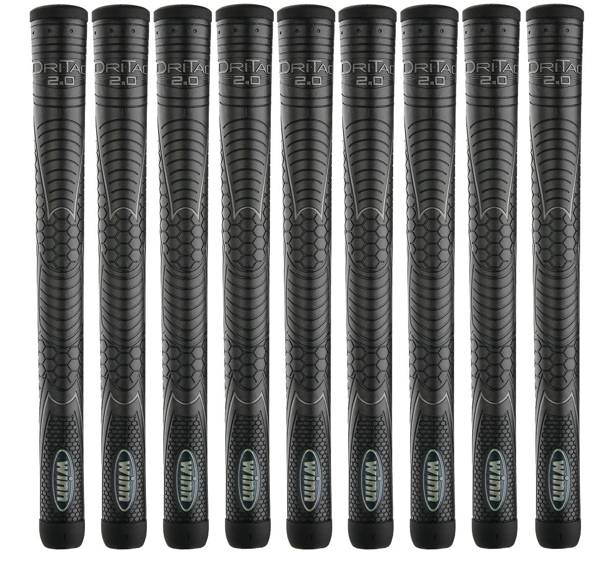 Winn Grips 72DT-JBK Dri-Tac 2.0 oversize front view for comfortable, all-weather grip.