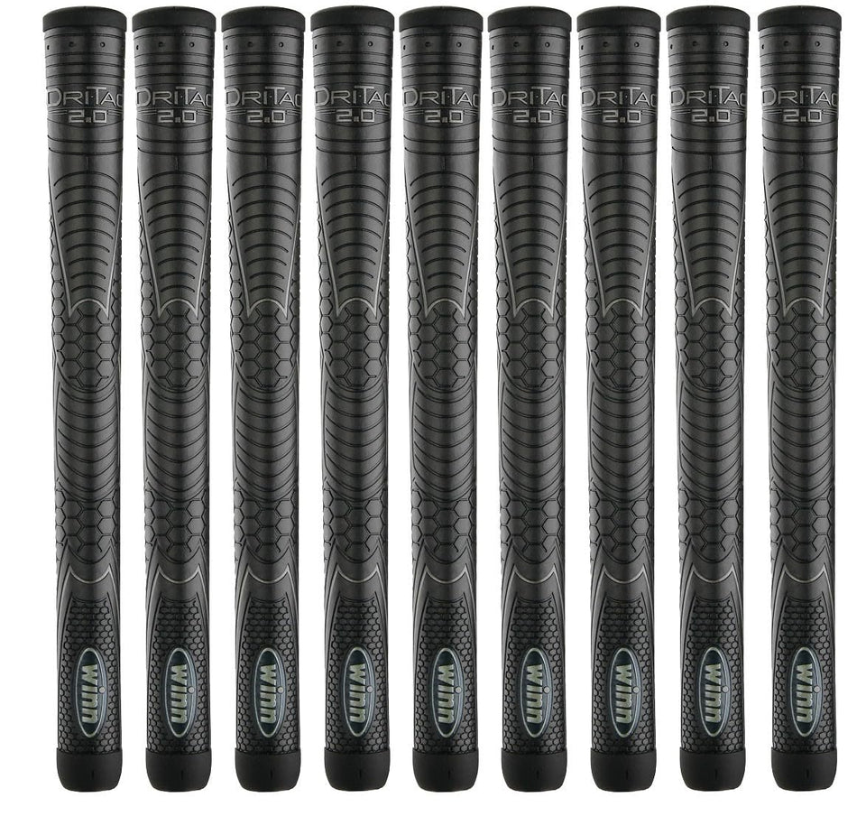 Winn Grips 72DT-JBK Dri-Tac 2.0 oversize front view for comfortable, all-weather grip.