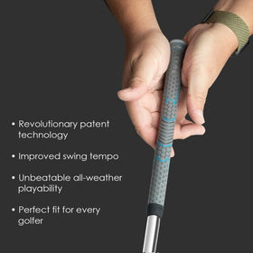 Winn Grips Dri-Tac all-weather performance shot demonstrating consistent grip in rain or shine.