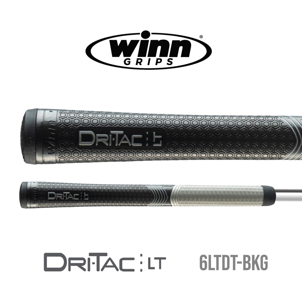 Close-up of installing Winn Grips Dri-Tac LT for easy replacement