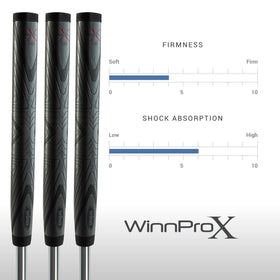Winn Pro X 1.18 tacky feel enhances grip confidence.