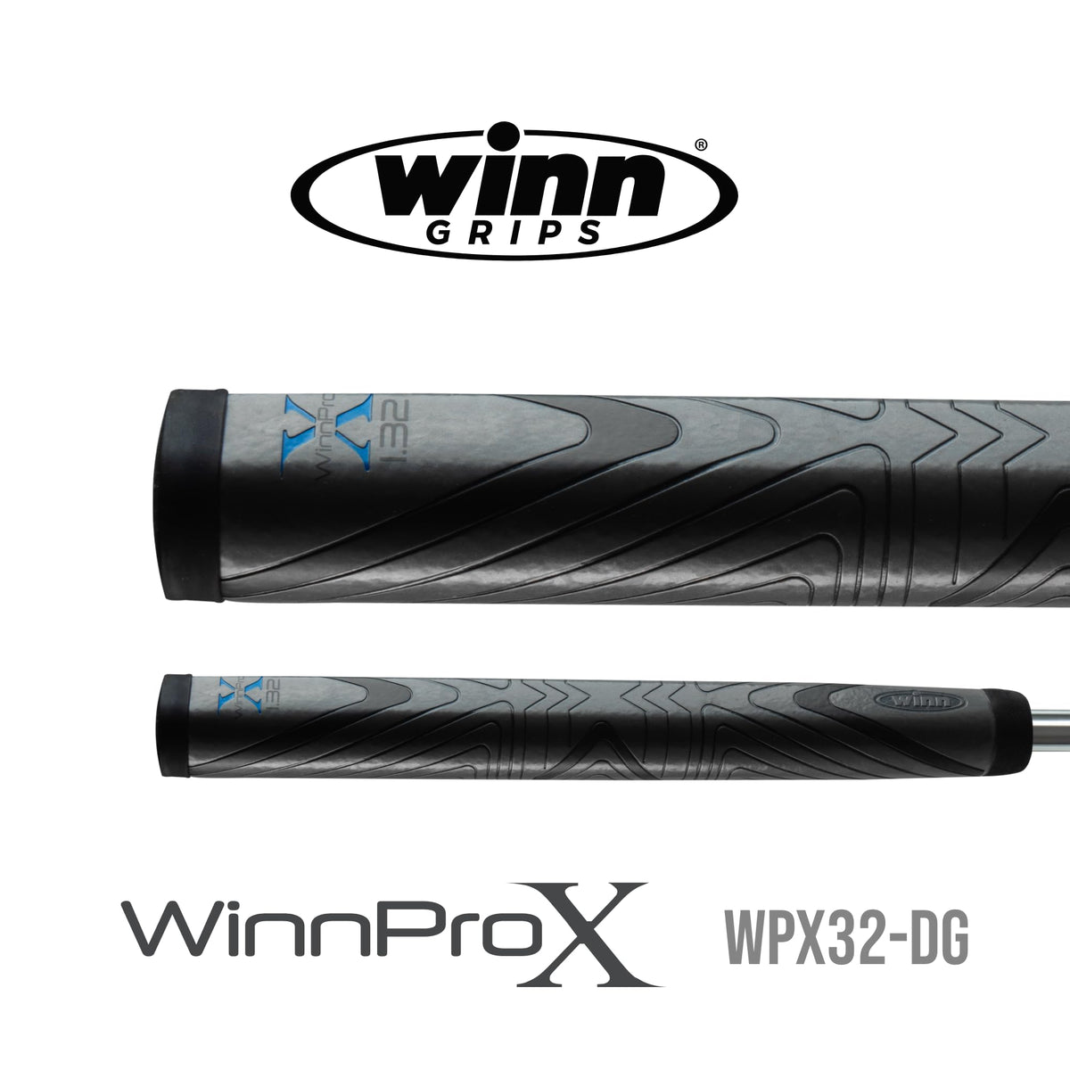 Texture close-up reveals WinnLite tech for lighter grip weight and stability
