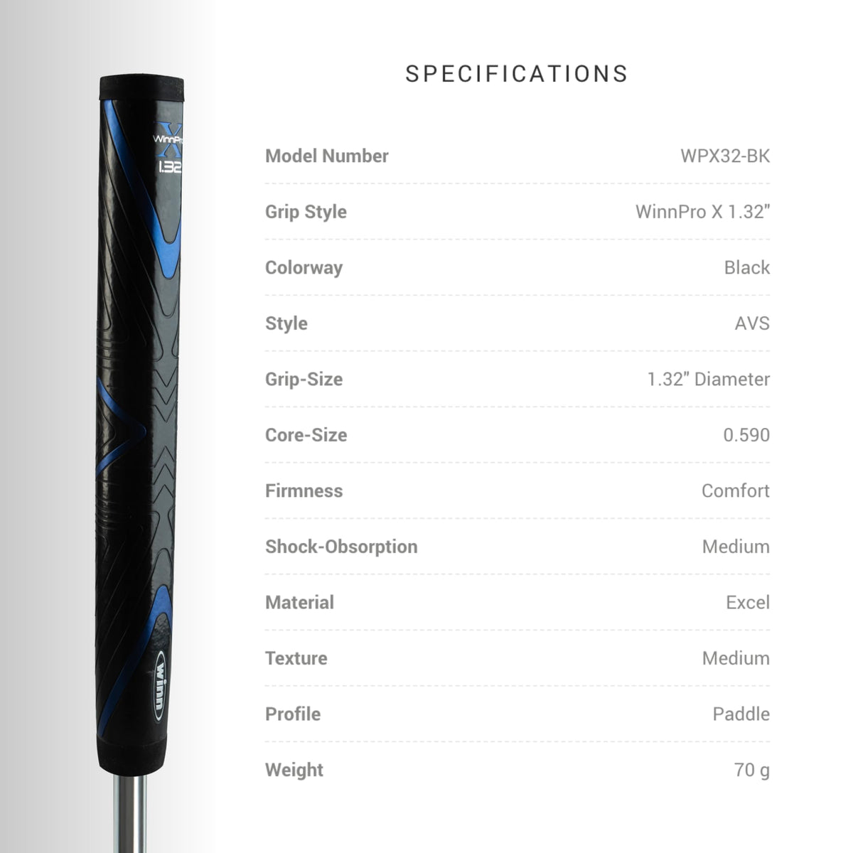 Side view of Winn Pro X for stability in stroke