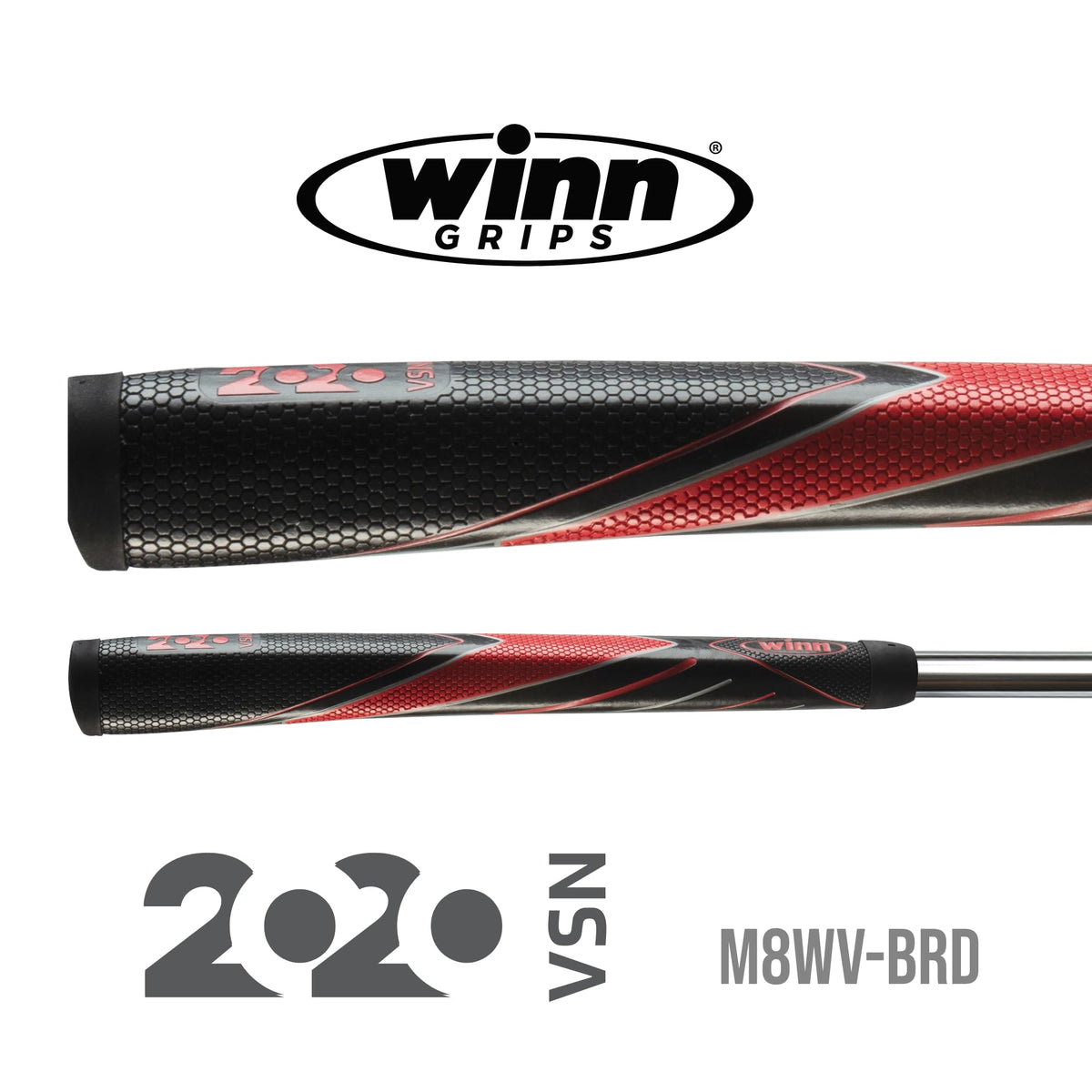 Winn Vision Excel hex-pattern grip delivers tactile feedback for smoother putting strokes.