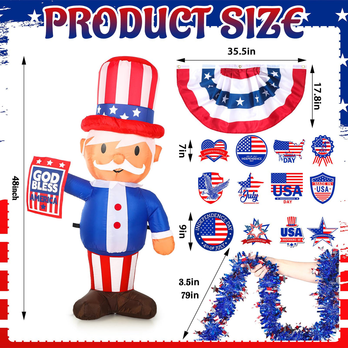 WinnerWhy fourth of july tinsel garland adds festive shine to cart rails