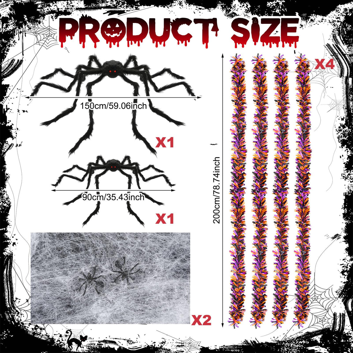 WinnerWhy 150 cm giant spider adds dramatic height for parades and trunk-or-treat routes.