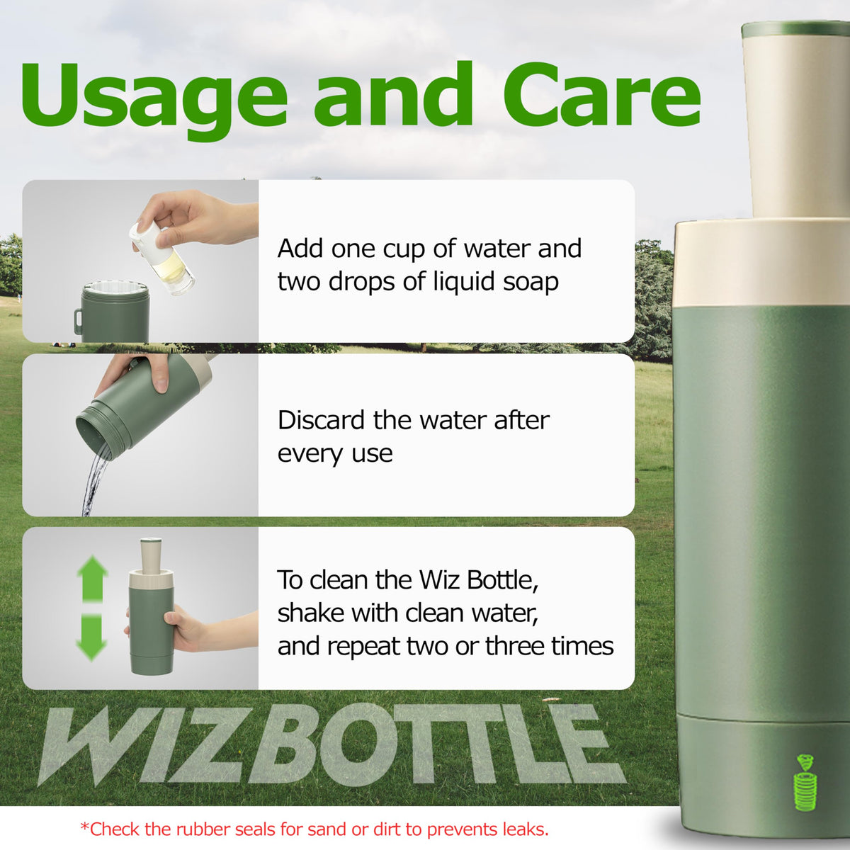 Wiz Bottle durable construction supports repeated use on courses.