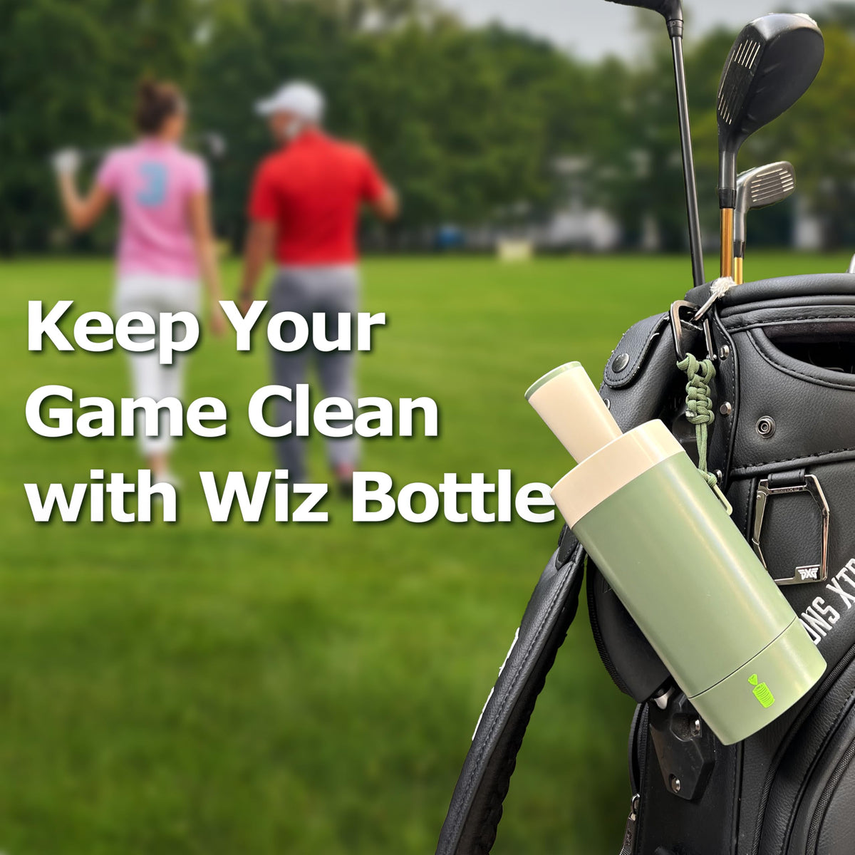 Wiz Bottle easy cleaning action ideal for quick refresh between holes.