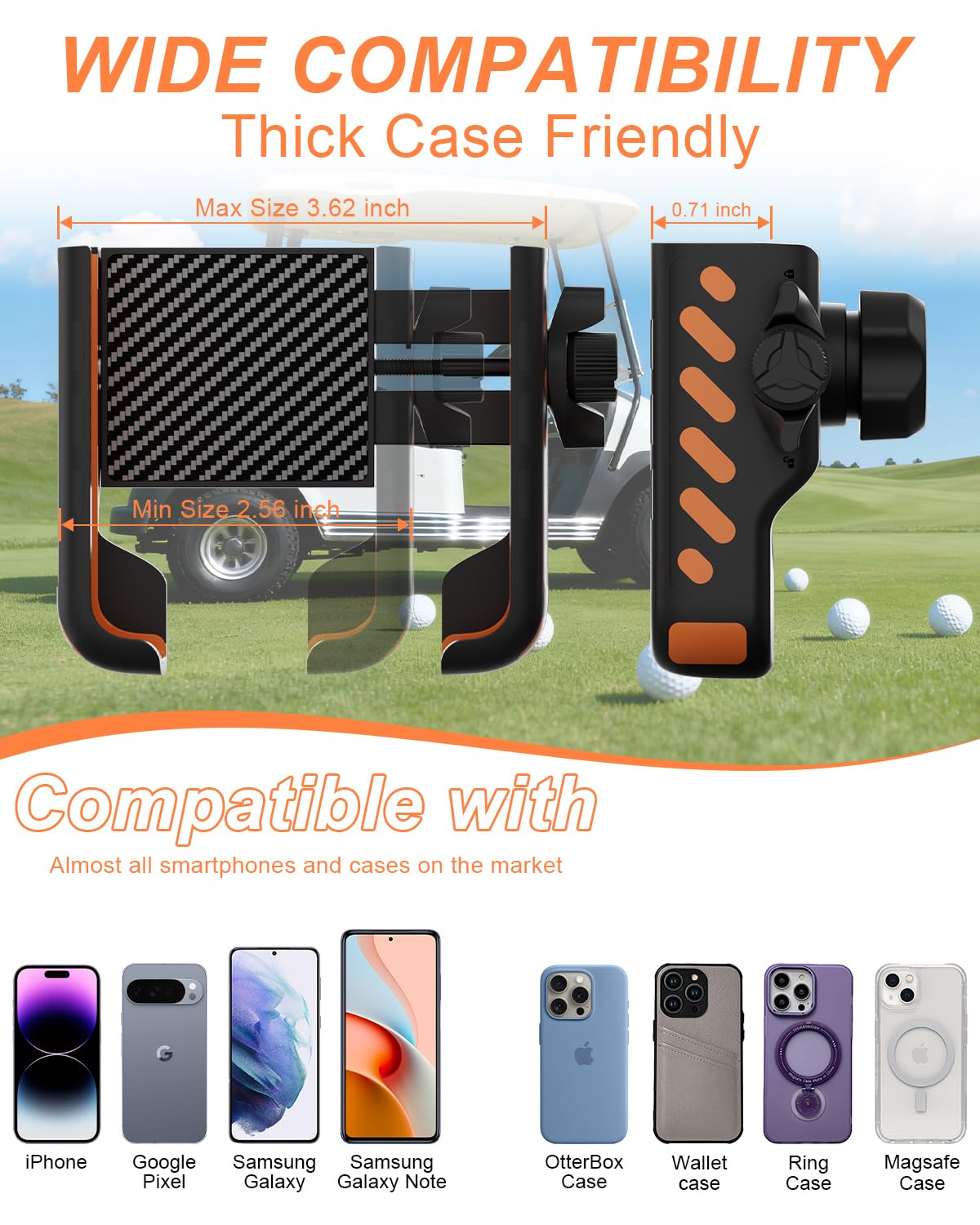 WLLNEE aluminum alloy mount offers durable, stable support on the course